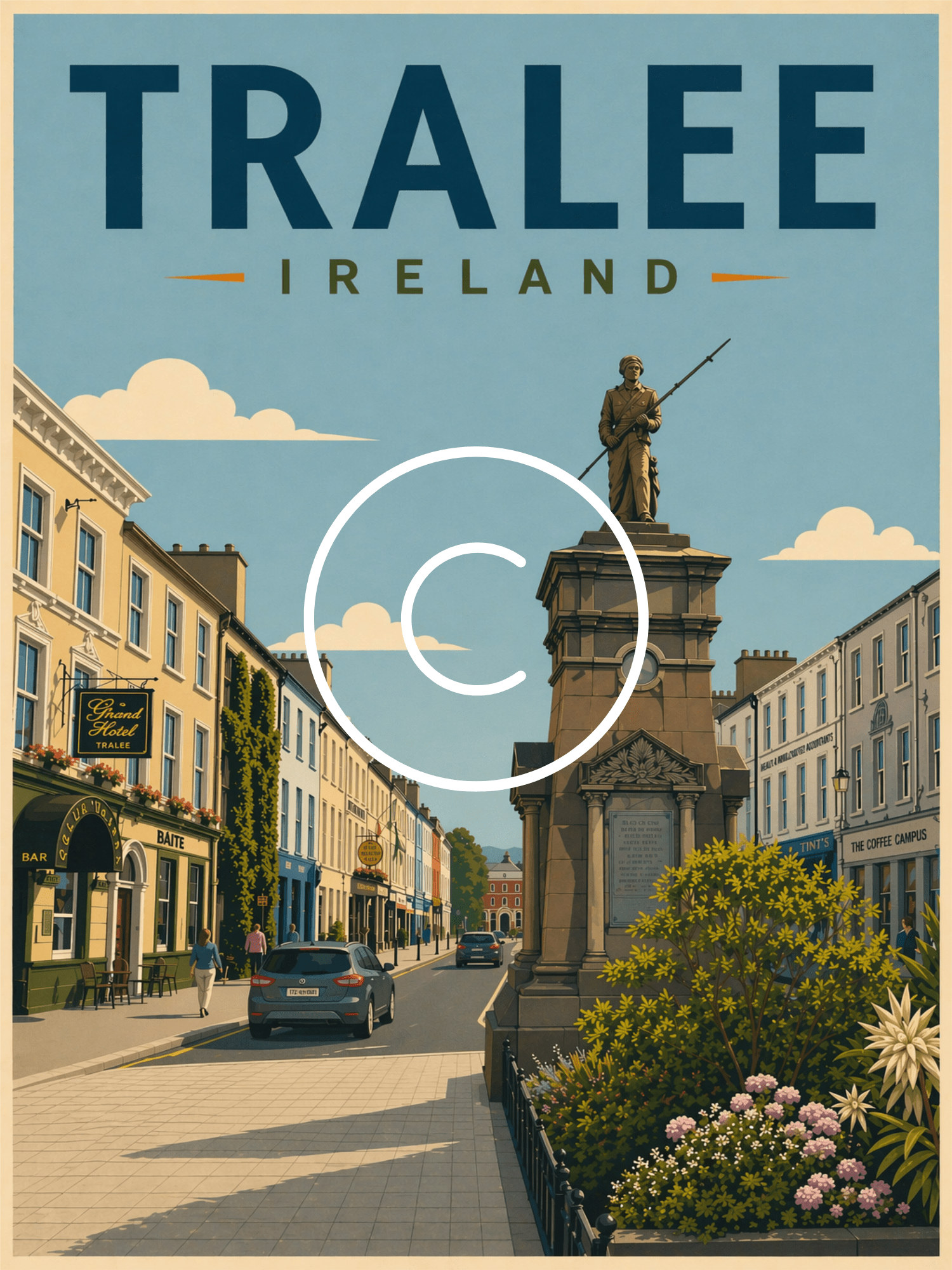 Tralee, Co. Kerry, Ireland | Vintage Travel Poster