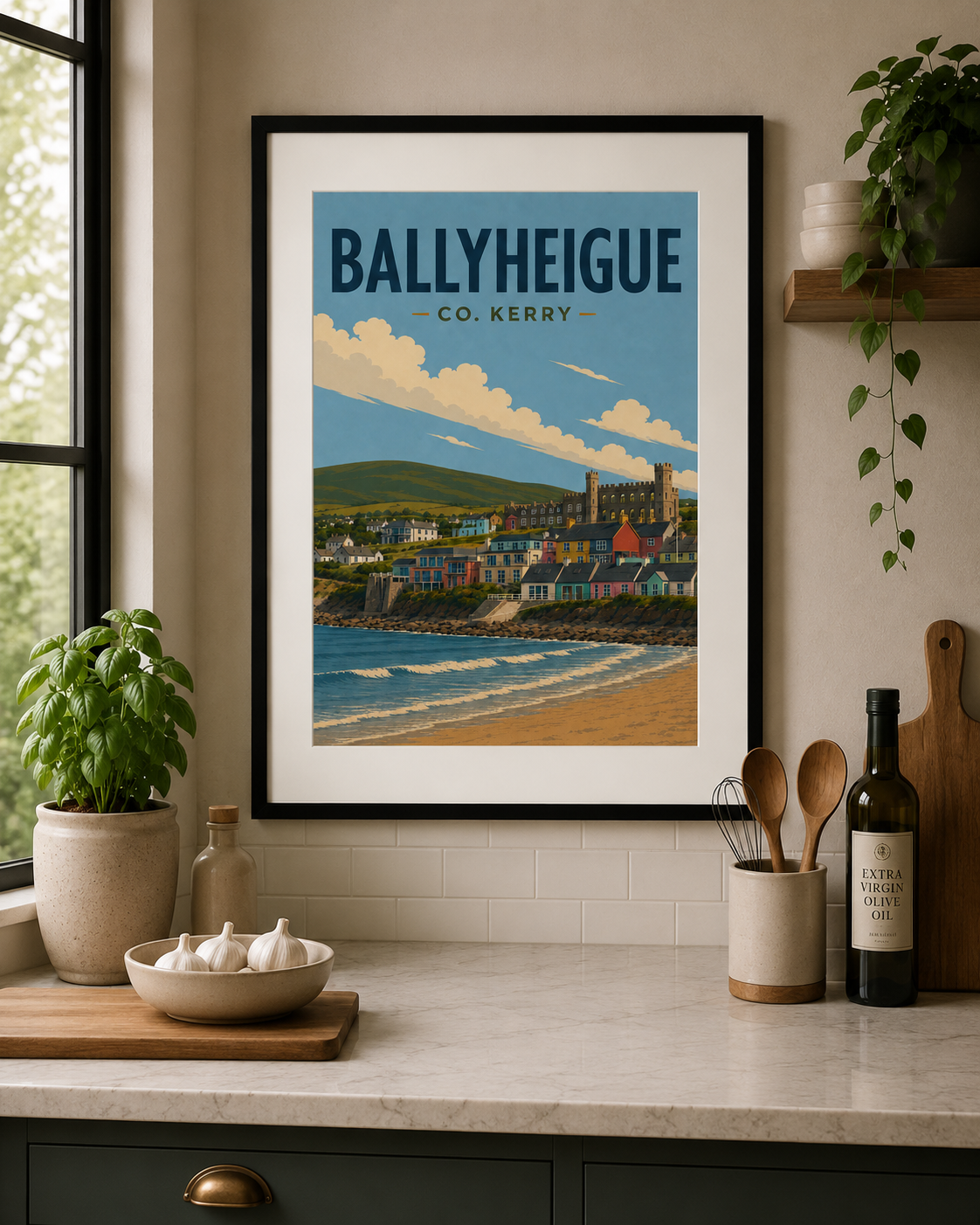 Ballyheigue Village, Co. Kerry | Travel Poster Wall Art