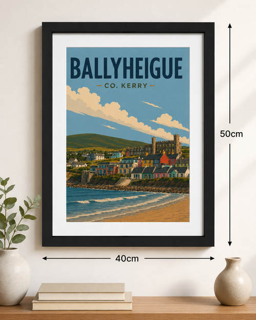 Ballyheigue Village, Co. Kerry | Travel Poster Wall Art