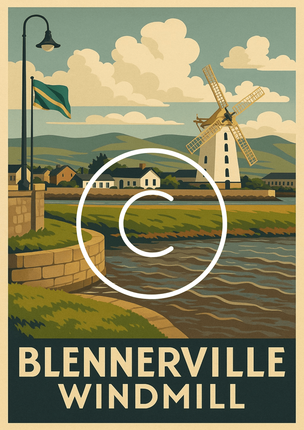 Blennerville Windmill, Tralee | Historic Landmark Wall Art Print