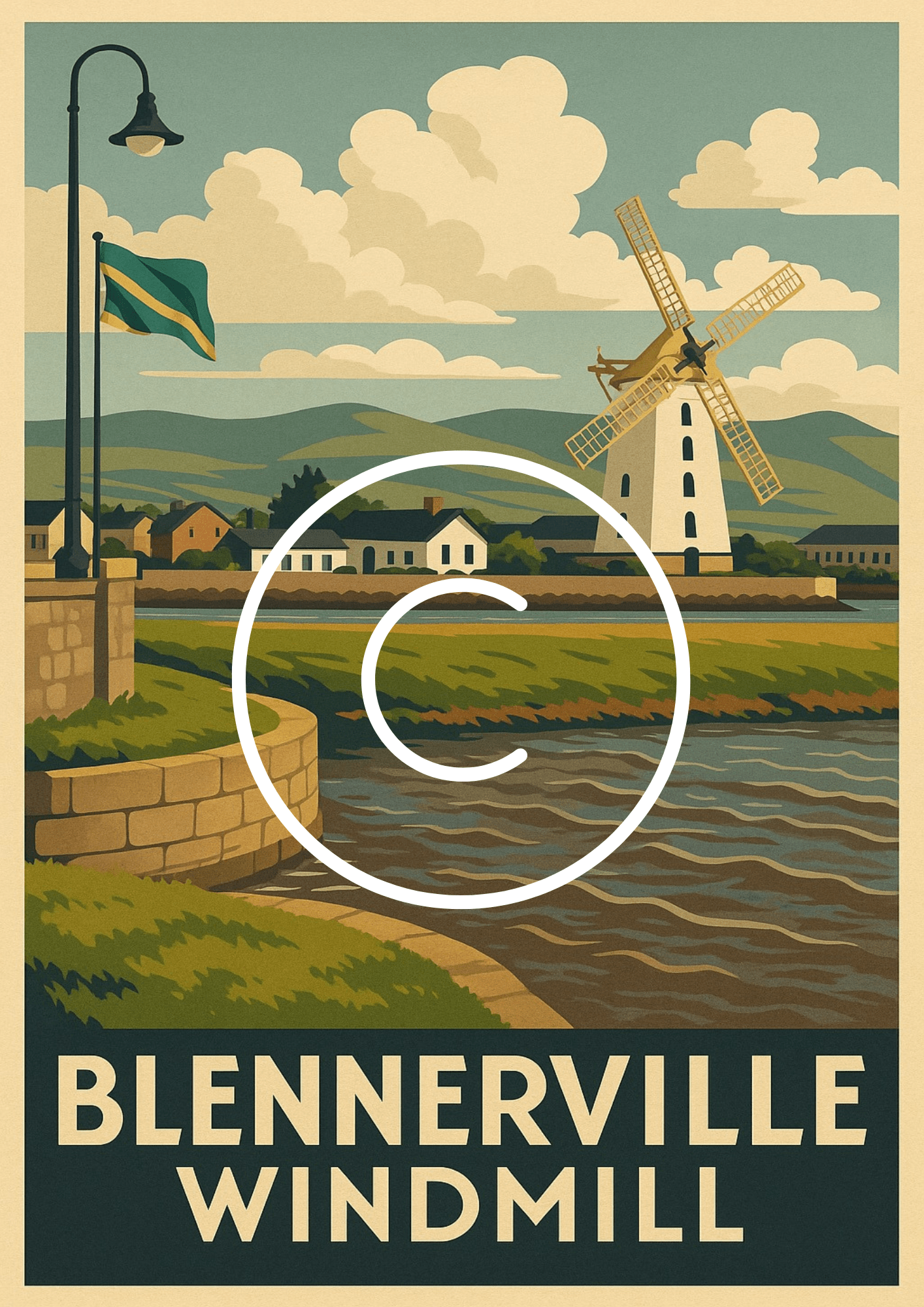 Blennerville Windmill, Tralee | Historic Landmark Wall Art Print