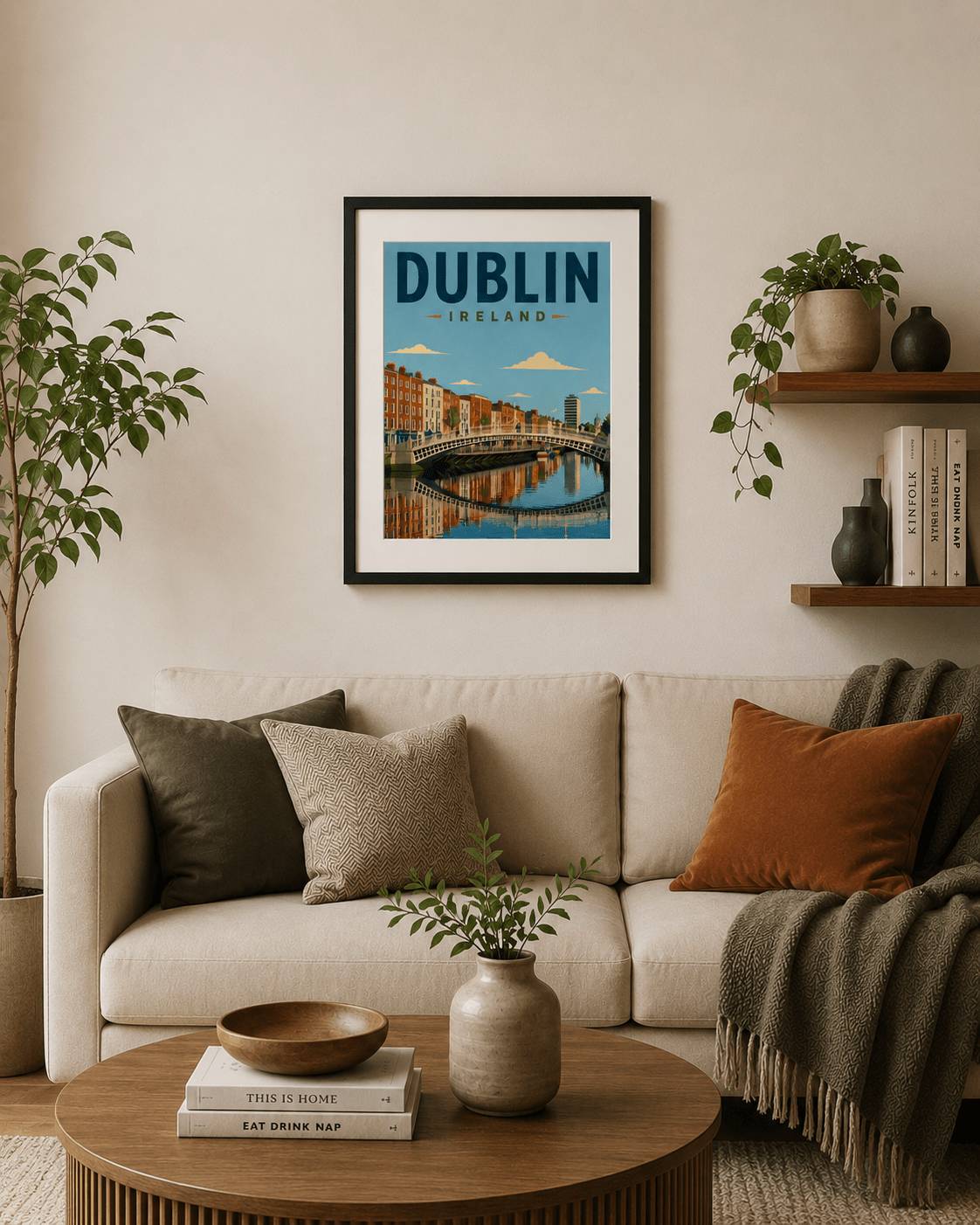 Dublin Ha’penny Bridge | Vintage Travel Poster