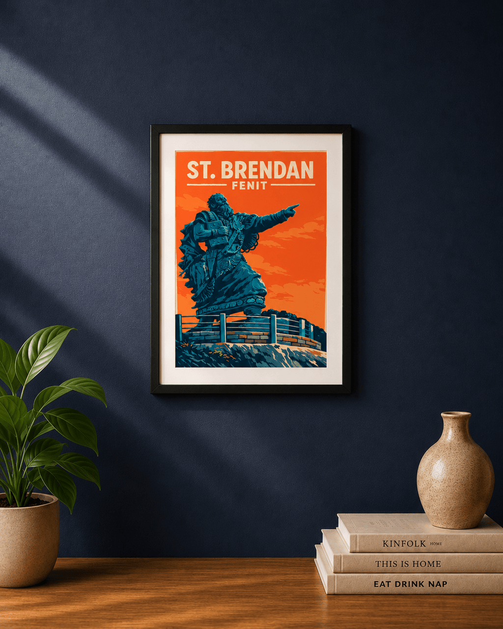 St. Brendan Statue Fenit | Wall Art Print