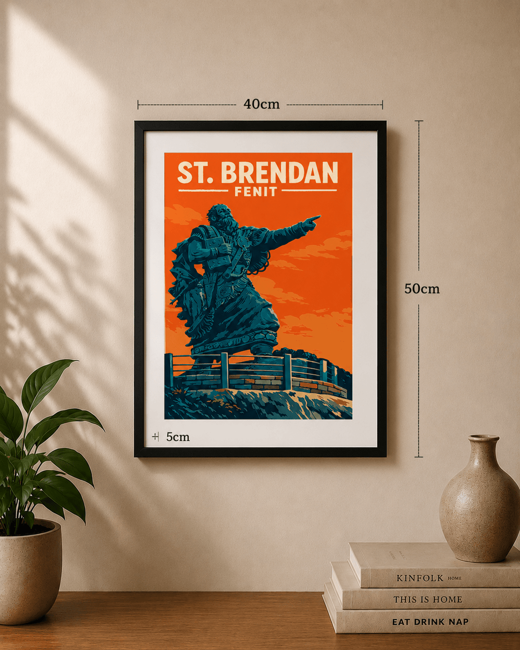 St. Brendan Statue Fenit | Wall Art Print