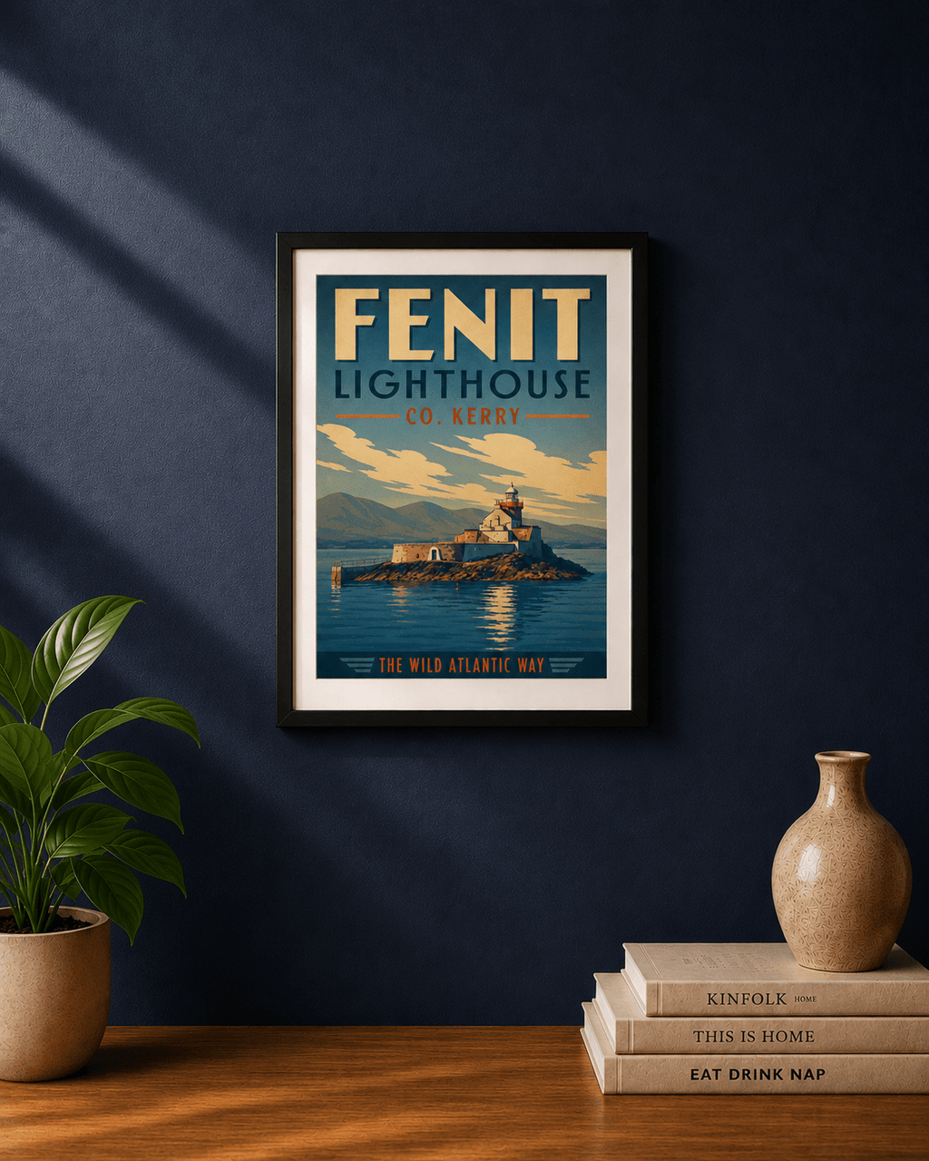 Fenit Lighthouse Wall Art Print | Kerry Coastal Wall Art Print
