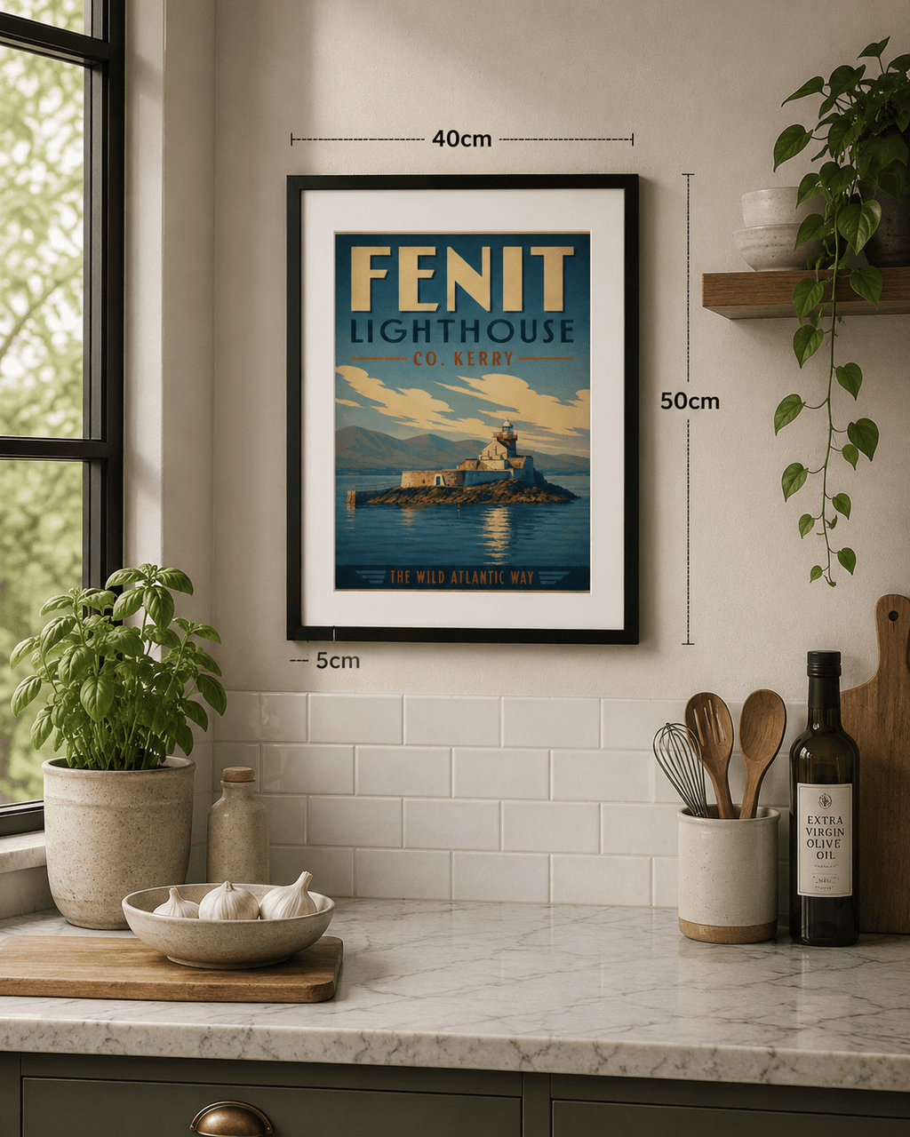 Fenit Lighthouse Wall Art Print | Kerry Coastal Wall Art Print
