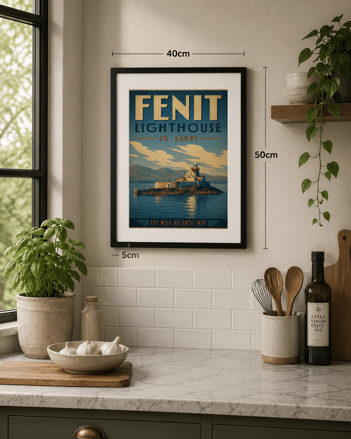 Fenit Lighthouse Wall Art Print | Kerry Coastal Wall Art Print
