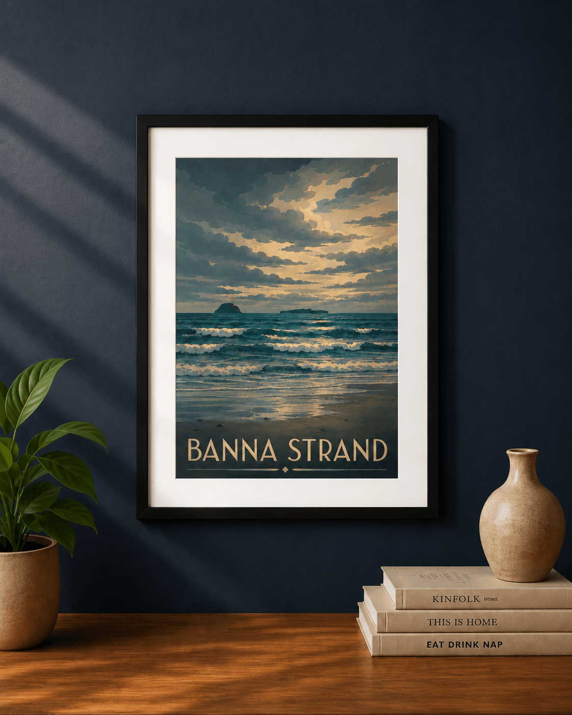 Banna Strand, Co. Kerry, Ireland Travel Poster | Kerry Coastal Wall Art