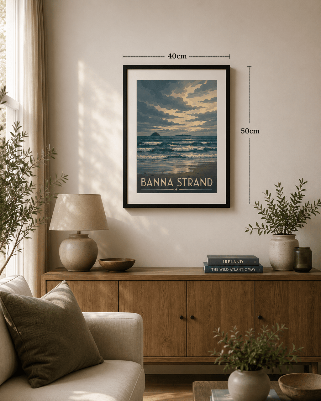 Banna Strand, Co. Kerry, Ireland Travel Poster | Kerry Coastal Wall Art