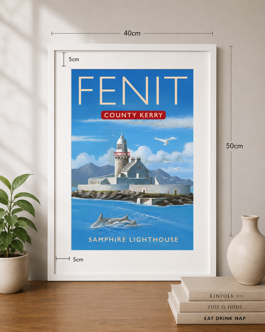 Fenit Samphire Lighthouse Wall Art Print