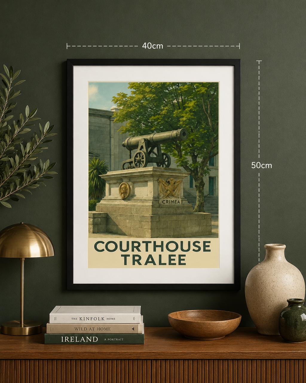 Tralee Courthouse Cannon | Vintage Landmark Wall Art Print
