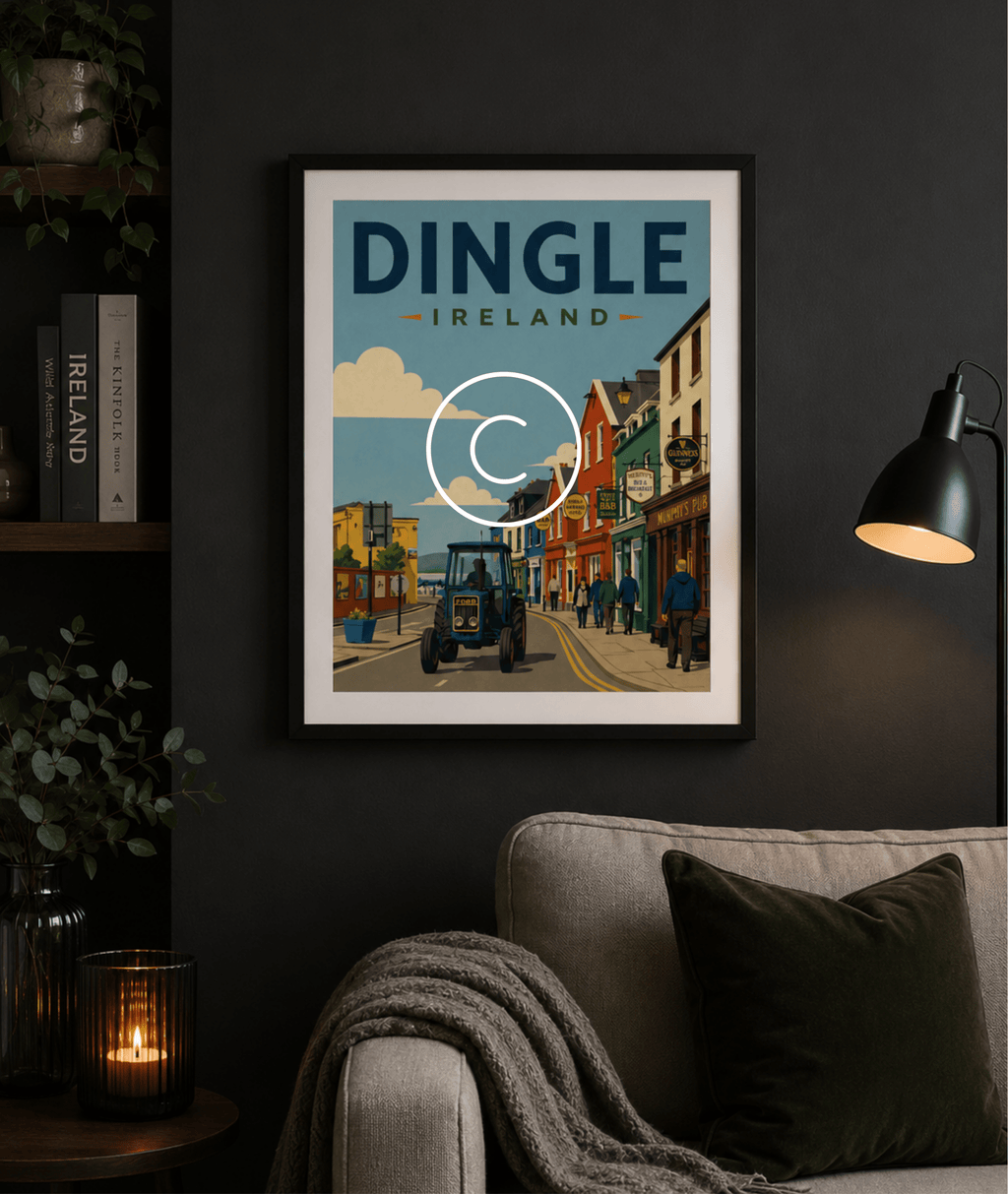 Dingle, Ireland Vintage Travel Poster | Retro Irish Wall Art Print