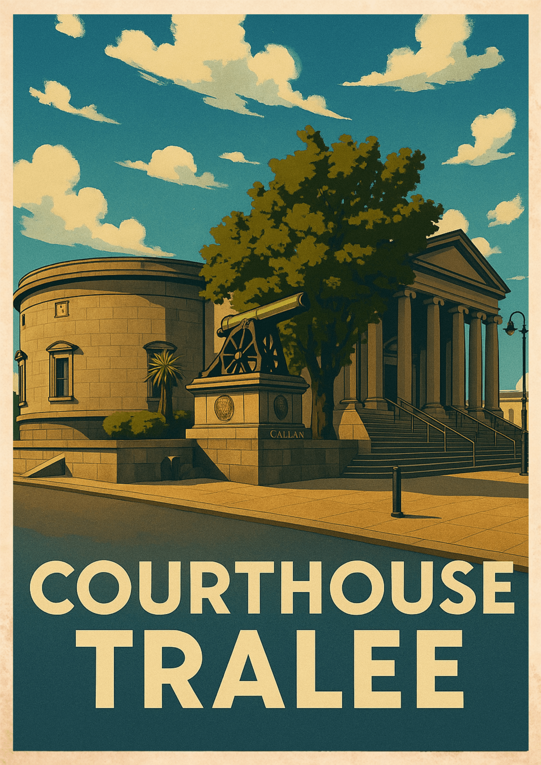 The Courthouse, Tralee | Historic Landmark Wall Art Print