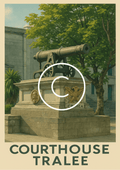 Tralee Courthouse Cannon | Vintage Landmark Wall Art Print