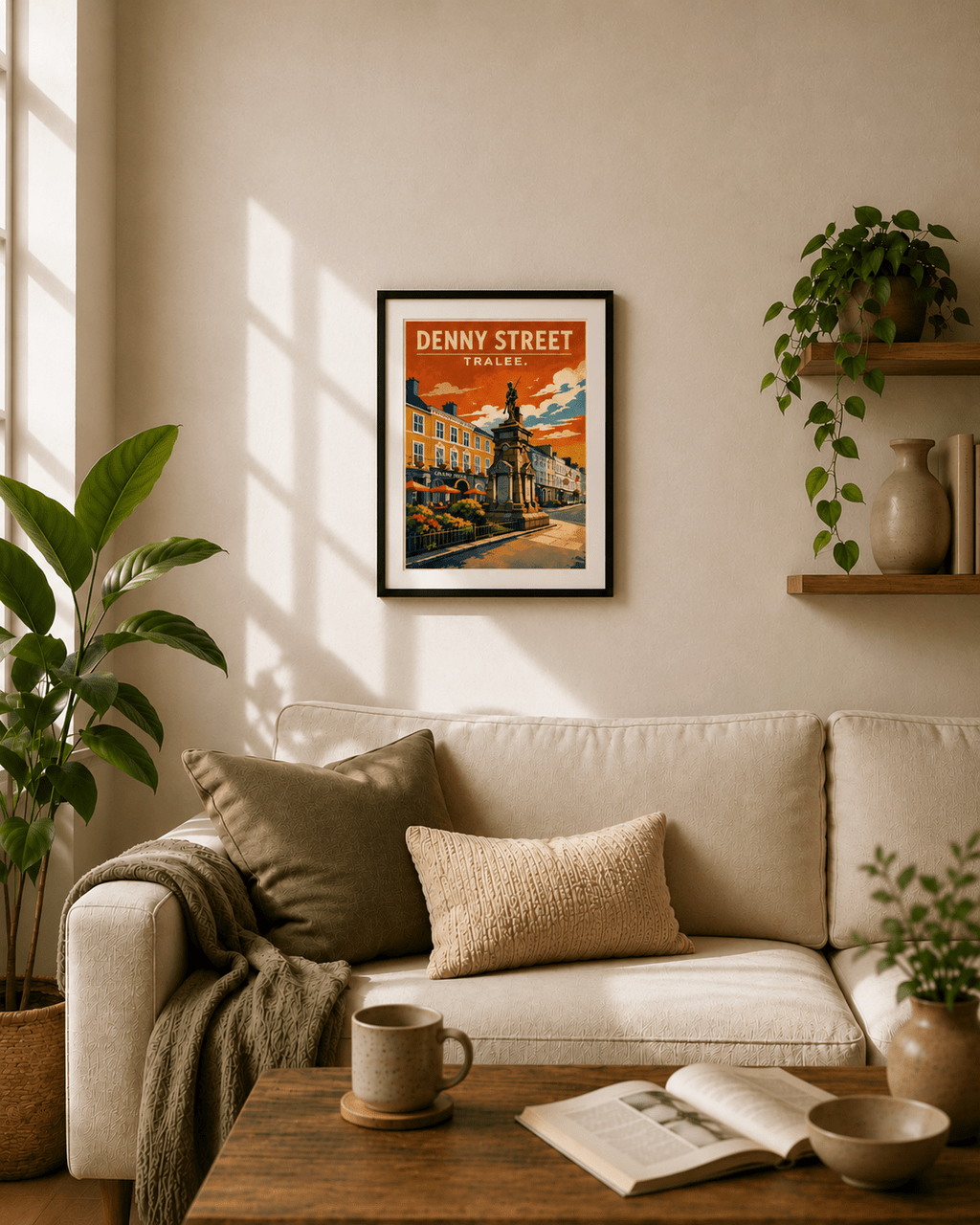 Denny Street, Tralee Poster | Vintage Wall Art Print
