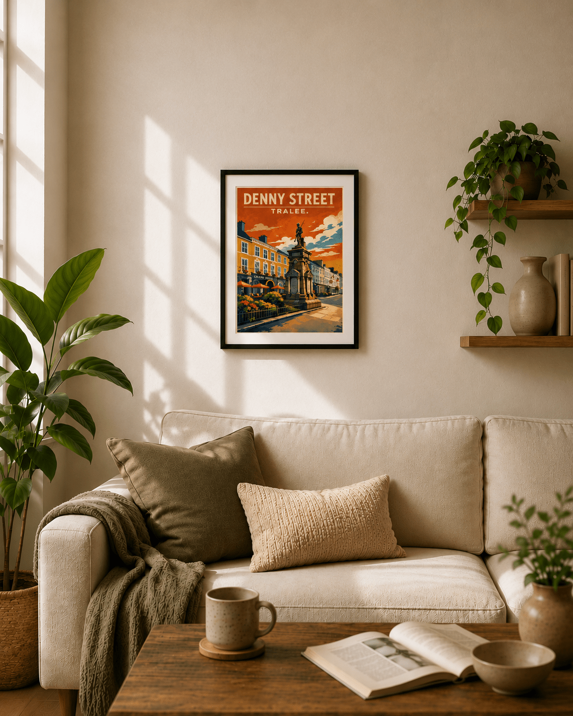 Denny Street, Tralee Poster | Vintage Wall Art Print