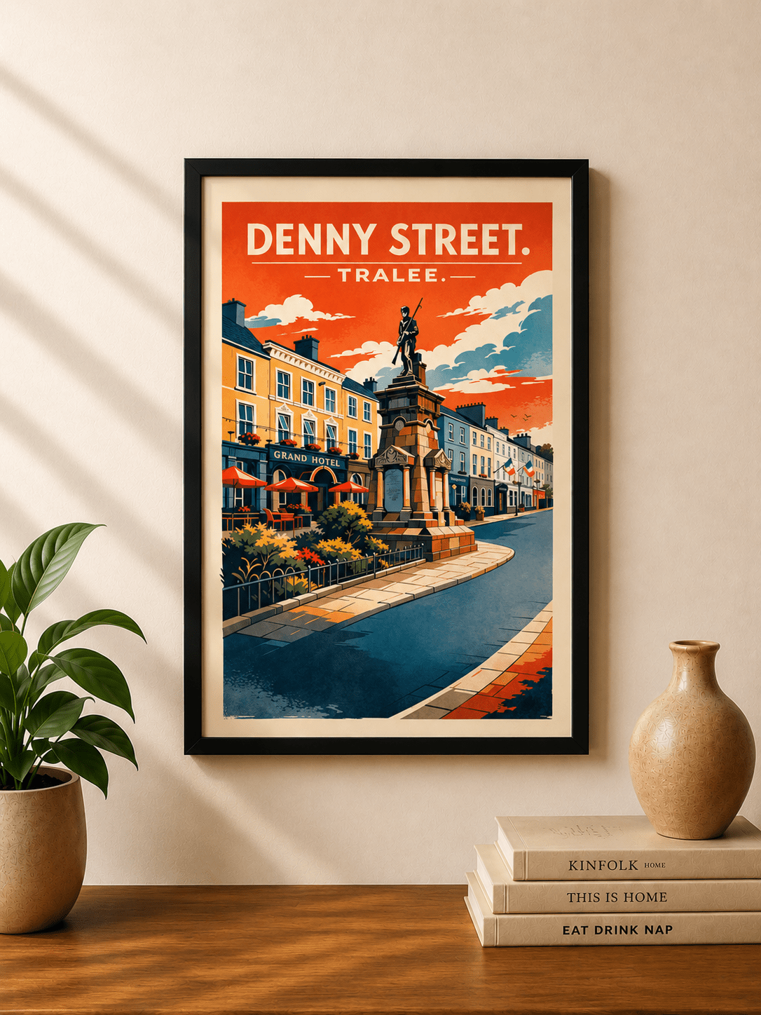 Denny Street, Tralee Poster | Vintage Wall Art Print