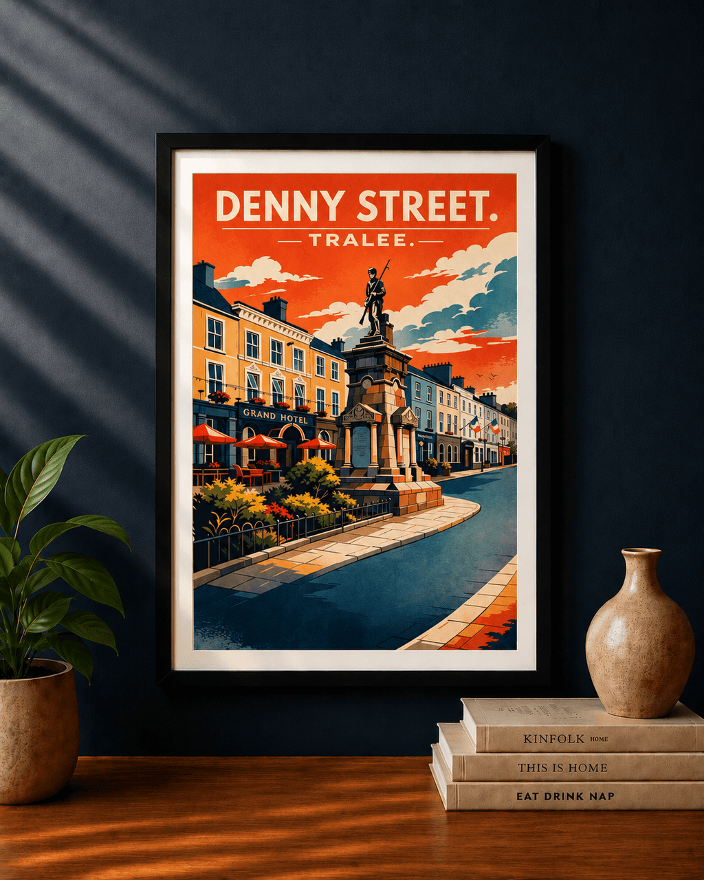 Denny Street, Tralee Poster | Vintage Wall Art Print