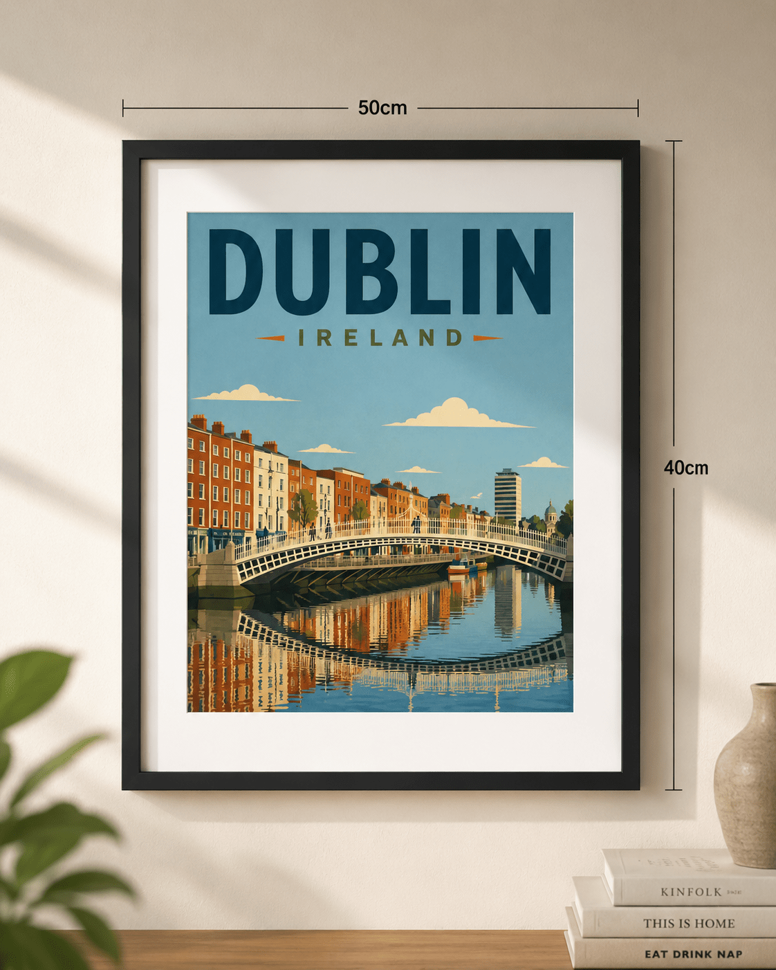 Dublin Ha’penny Bridge | Vintage Travel Poster