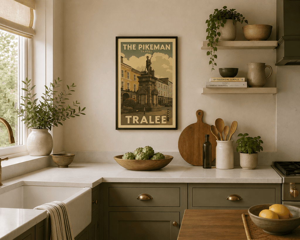 The Pikeman, Tralee | Vintage Tralee Monument Wall Art Print
