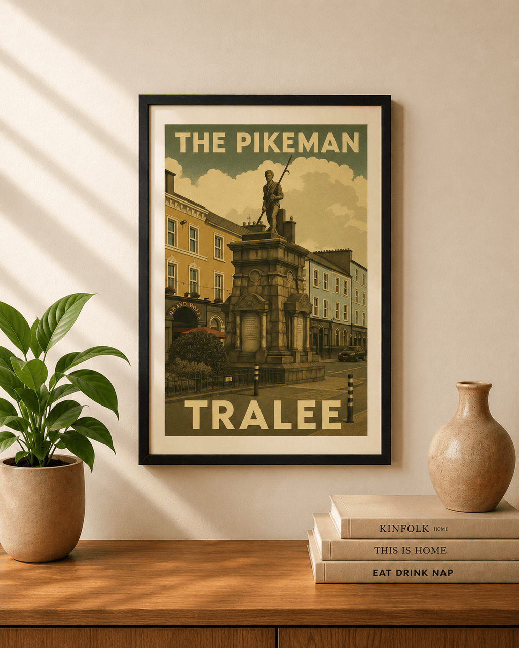 The Pikeman, Tralee | Vintage Tralee Monument Wall Art Print