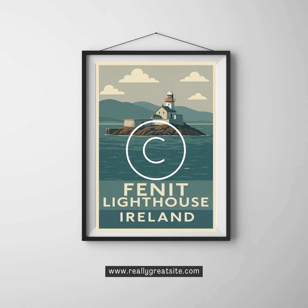 Fenit Lighthouse, Co. Kerry | Kerry Coastal Wall Art Print